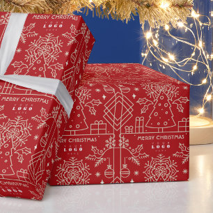 Logo der Firma Merry Christmas Red Gold Art Geschenkpapier