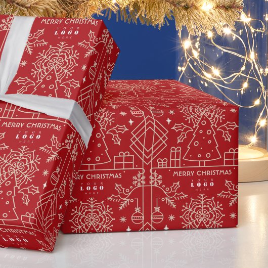 Logo der Firma Merry Christmas Red Gold Art Geschenkpapier