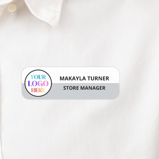 Logo der Firma Mitarbeiter Namensschild