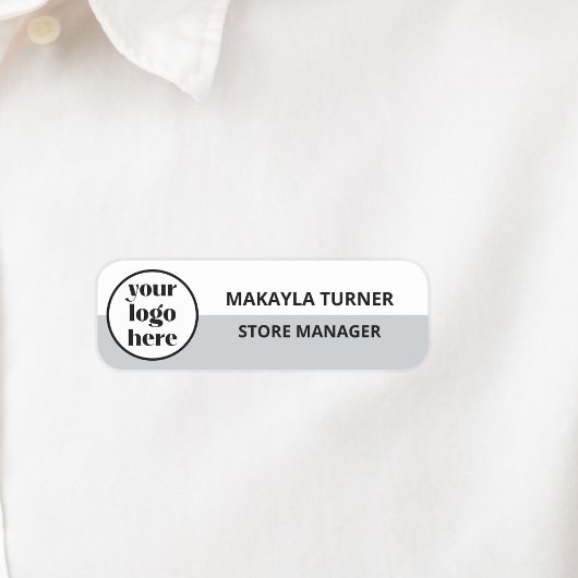 Logo der Firma Mitarbeiter Namensschild