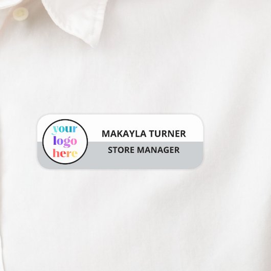 Logo der Firma Mitarbeiter Namensschild