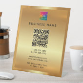 Logo der Firma QR Code Gold Außenmarke Sockelschild (In Situ)