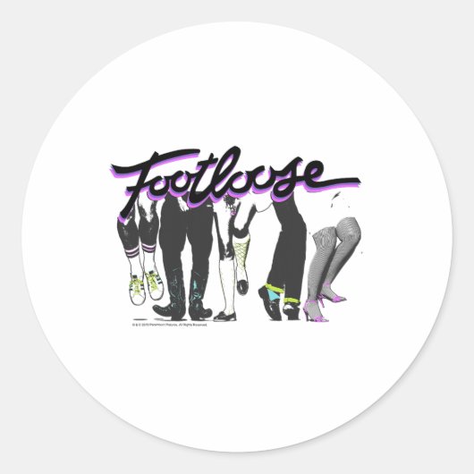 Logo der Footlose Dancing Feet Runder Aufkleber (Vorderseite)