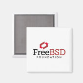 Logo der FreeBSD Foundation Magnet (Vorderseite/Rückseite)