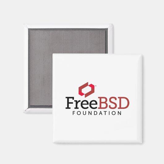 Logo der FreeBSD Foundation Magnet (Vorderseite/Rückseite)