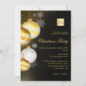 Logo der Goldbarren-Gesellschaft Weihnachts-Party Einladung (Vorderseite)