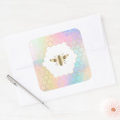 Logo der goldenen Biene Quadratischer Aufkleber (Umschlag)