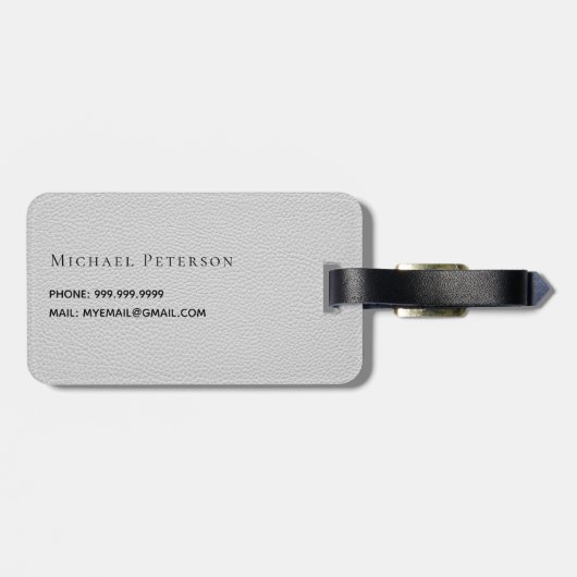 Logo der Graulederfirma Gepäckanhänger (Rückseite horizontal)