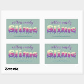 Logo der handgefertigten Tropfschleife Rechteckiger Aufkleber (Blatt)