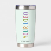 Logo der hellgrünen, isolierten Firma Tumbler Thermobecher (Vorderseite)