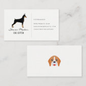 Logo der Hunde-Sitter | Dog-Knochen-Symbol Visitenkarte (Vorne/Hinten)