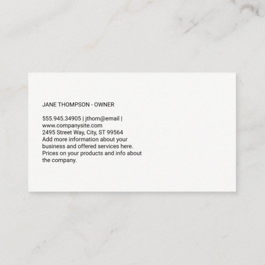 Logo der Hundehütte | Tierdienste Visitenkarte (Rückseite)