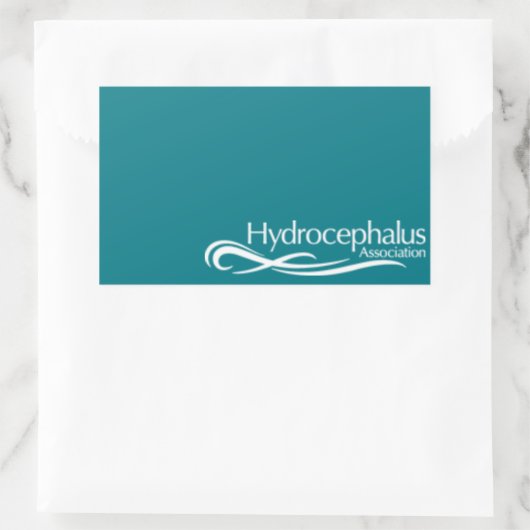 Logo der Hydrocephalus-Assoziation Rechteckiger Aufkleber (Tasche)