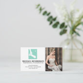 Logo der Kamera | Modell in Hochzeitskleid Visitenkarte (Stehend Vorderseite)