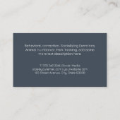 Logo der Katze | Tierschulung Visitenkarte (Rückseite)