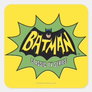 Logo der klassischen Batman-Fernsehserie Quadratischer Aufkleber