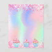 Logo der Konditorei-Bäckerei holografischer qr-Cod Flyer (Hinten)