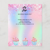 Logo der Konditorei-Bäckerei holografischer qr-Cod Flyer (Vorne)