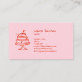 Logo der Konditorei für handgezeichnete Konditorge Visitenkarte (Rückseite)