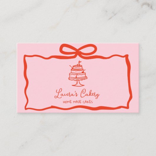 Logo der Konditorei für handgezeichnete Konditorge Visitenkarte (Vorderseite)