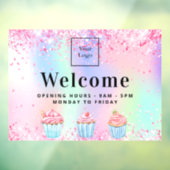 Logo der Konditorei zur Begrüßung holografisch Fensteraufkleber (Blatt 3)