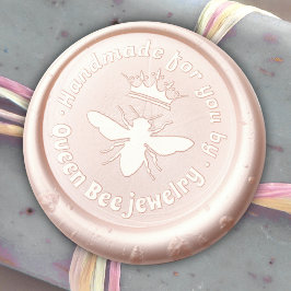 Logo der Königin Bee Wachssiegel Selbstklebend