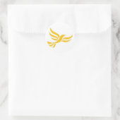 Logo der Liberalen Runder Aufkleber (Tasche)