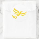 Logo der Liberalen Runder Aufkleber (Tasche)