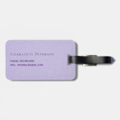 Logo der lila Violett-Lederfirma Gepäckanhänger (Rückseite horizontal)