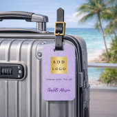 Logo der lila Violett-Lederfirma Gepäckanhänger