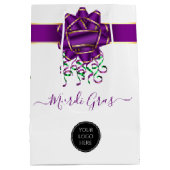 Logo der Mardi Gras Company Mittlere Geschenktüte (Rückseite)