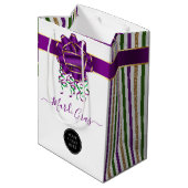 Logo der Mardi Gras Company Mittlere Geschenktüte (Rückseite Schrägansicht)