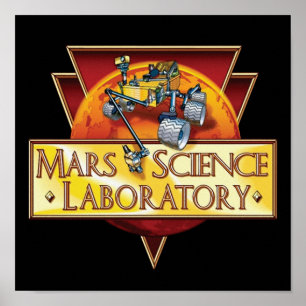 Logo der Mars Science Laboratory-Mission Poster