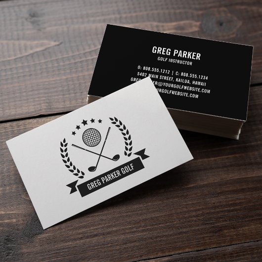 Logo der Meisterschaft | Golf Pro oder Instructor Visitenkarte