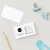 Logo der Minimalistischen Schwarz-weißen Social-Me Visitenkarte