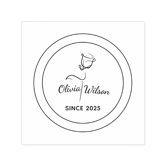 Logo der Minimalistischen Signature-Line-Art-Marke Permastempel (Design)