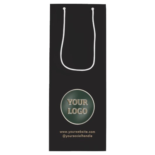 Logo der Minimalistischen Werbefirma Geschenktüte Für Weinflaschen (Vorderseite)