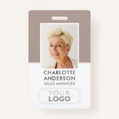 Logo der modernen Mitarbeiter-ID Name Company Ausweis (Vorderseite)