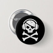 Logo der Musik-Piraten-Piraterie Anti-RIAA Button (Vorne & Hinten)