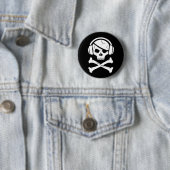 Logo der Musik-Piraten-Piraterie Anti-RIAA Button (Beispiel)