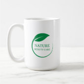 Logo der natürlichen Schönheitspflege Kaffeetasse (Links)