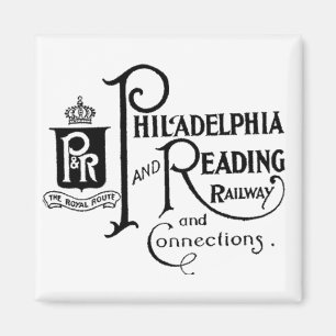 Logo der Philadelphia and Reading Railroad Magnet
