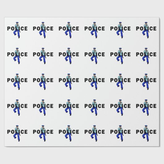 Logo der Polizei Geschenkpapier (Flach)