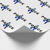 Logo der Polizei Geschenkpapier (Ecke)