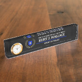 Logo der Polizeiabteilung der Thin Blue Line Namensplakette (Seite)