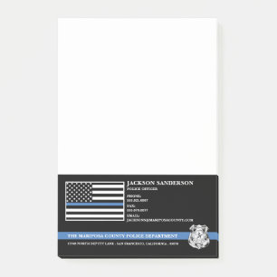 Logo der Polizeibehörde für die Strafverfolgung Post-it Klebezettel
