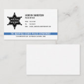 Logo der Polizeibehörde Sheriff für Rechtsdurchset Visitenkarte (Vorne/Hinten)