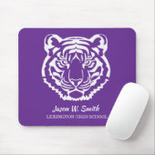 Logo der Purple Tigers Schule Maskottchen Mousepad (Mit Mouse)