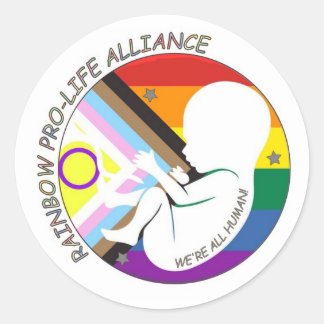 Logo der Rainbow Pro-Life Alliance Runder Aufkleber