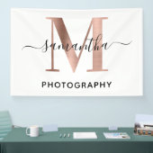 Logo der Rose Gold M Monogram Banner (Messe)
